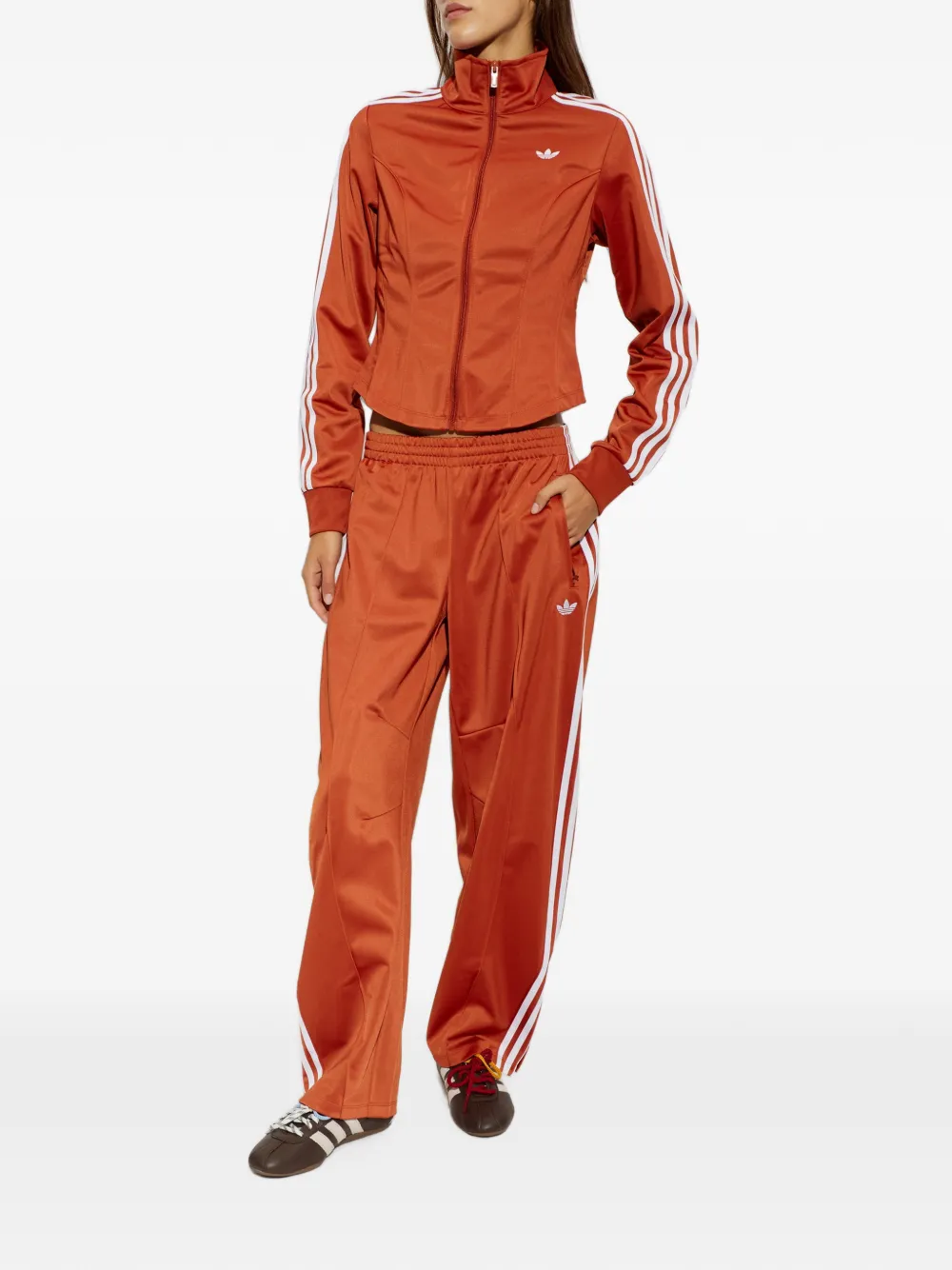 adidas Firebird corset-fit performance track jacket Oranje