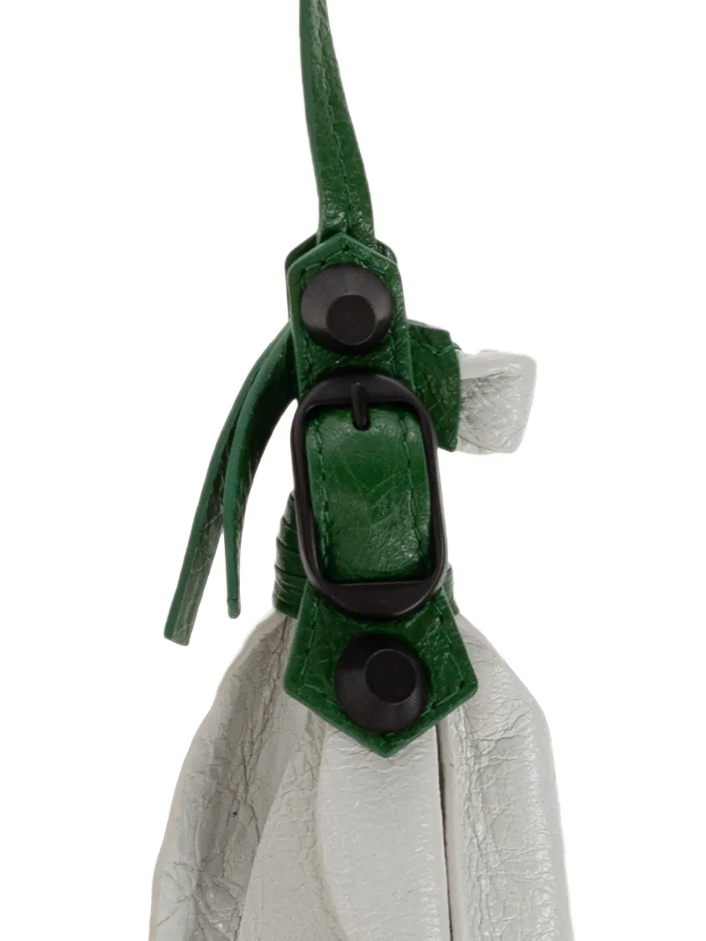 Balenciaga Le City Roses floral-charm leather keyring Groen