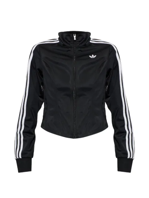 adidas logo-embroidered zip-up sweatshirt