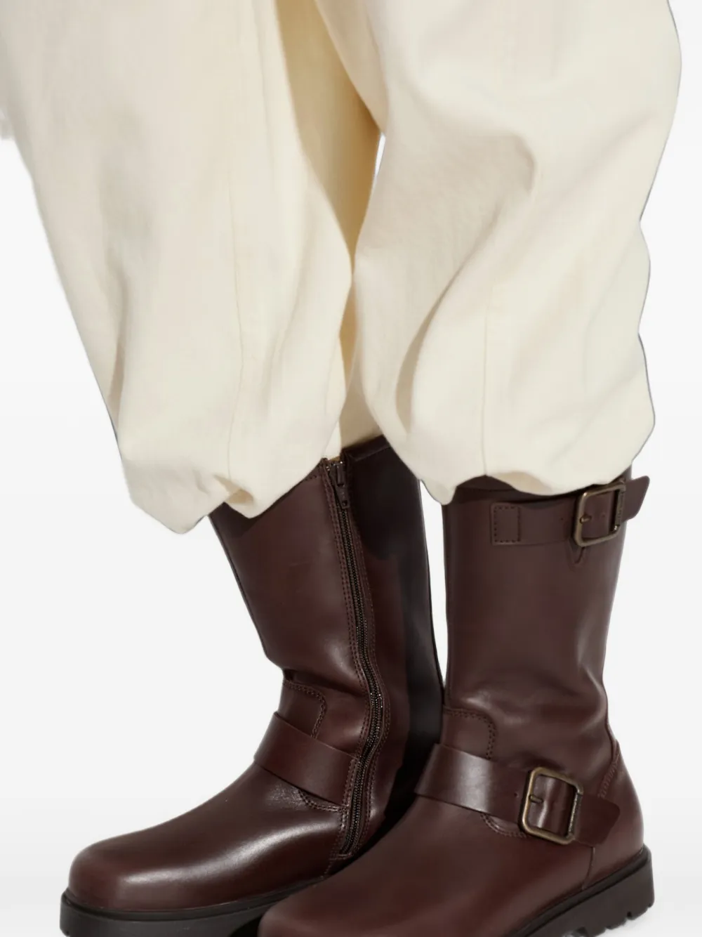Birkenstock Highwood Mid buckle-details leather boots Bruin