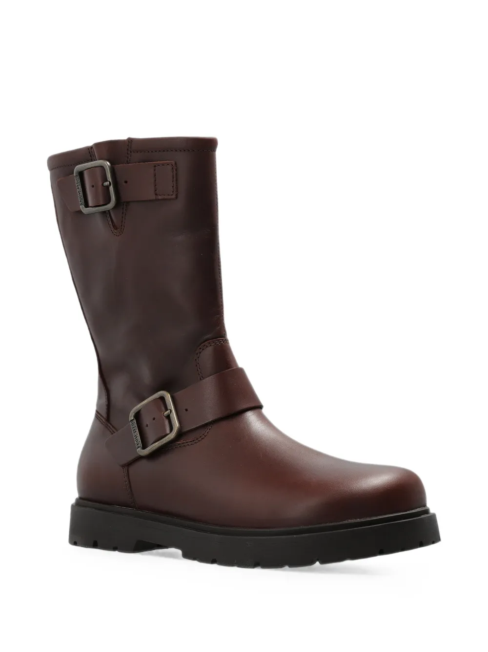 Birkenstock Highwood Mid buckle-details leather boots Bruin