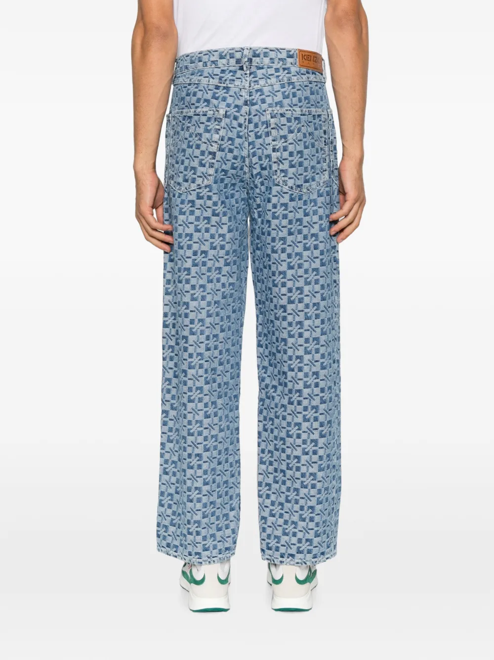 Kenzo Jeans met geometrische print Blauw