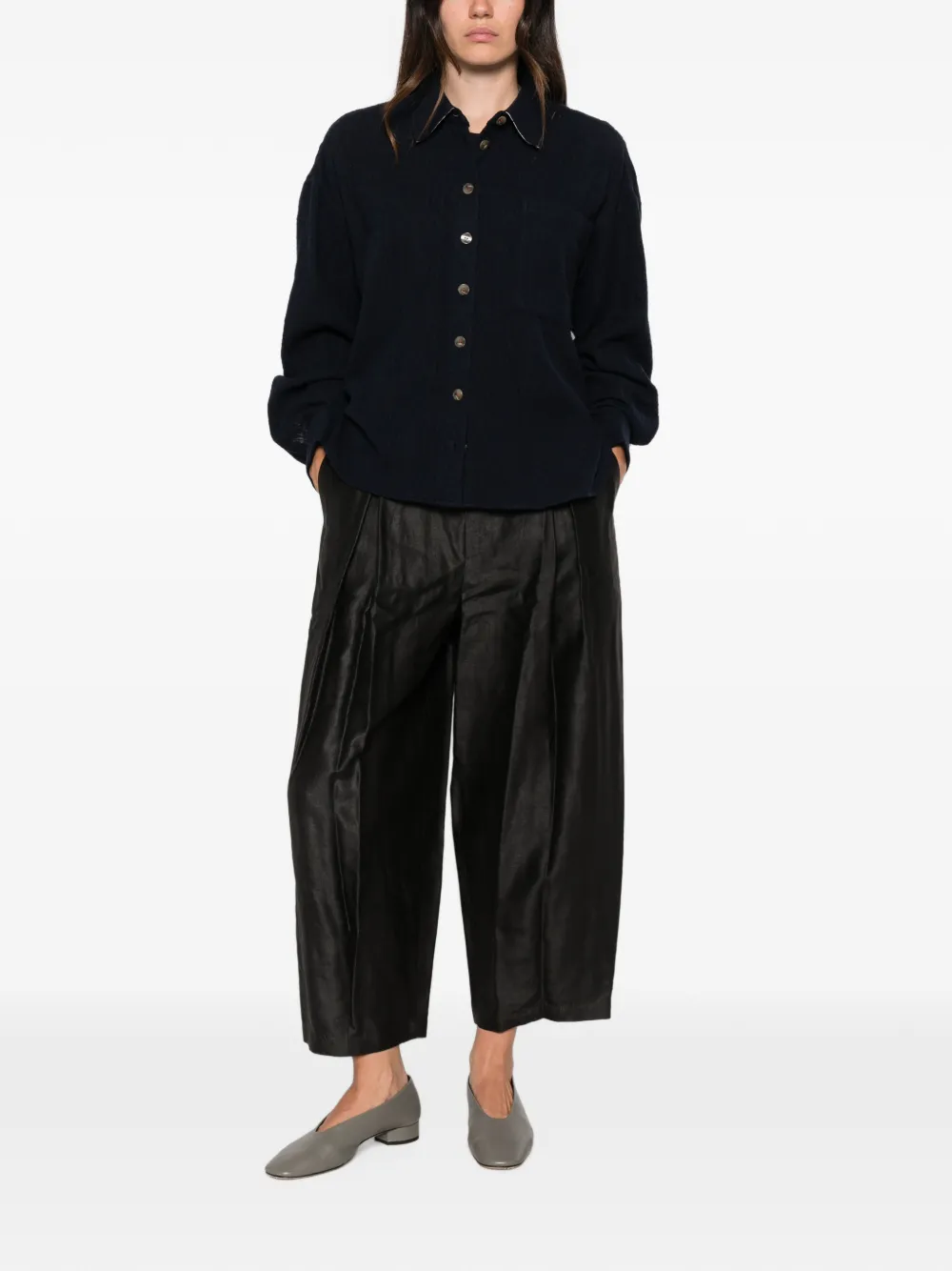 SOH textured buttoned shirt