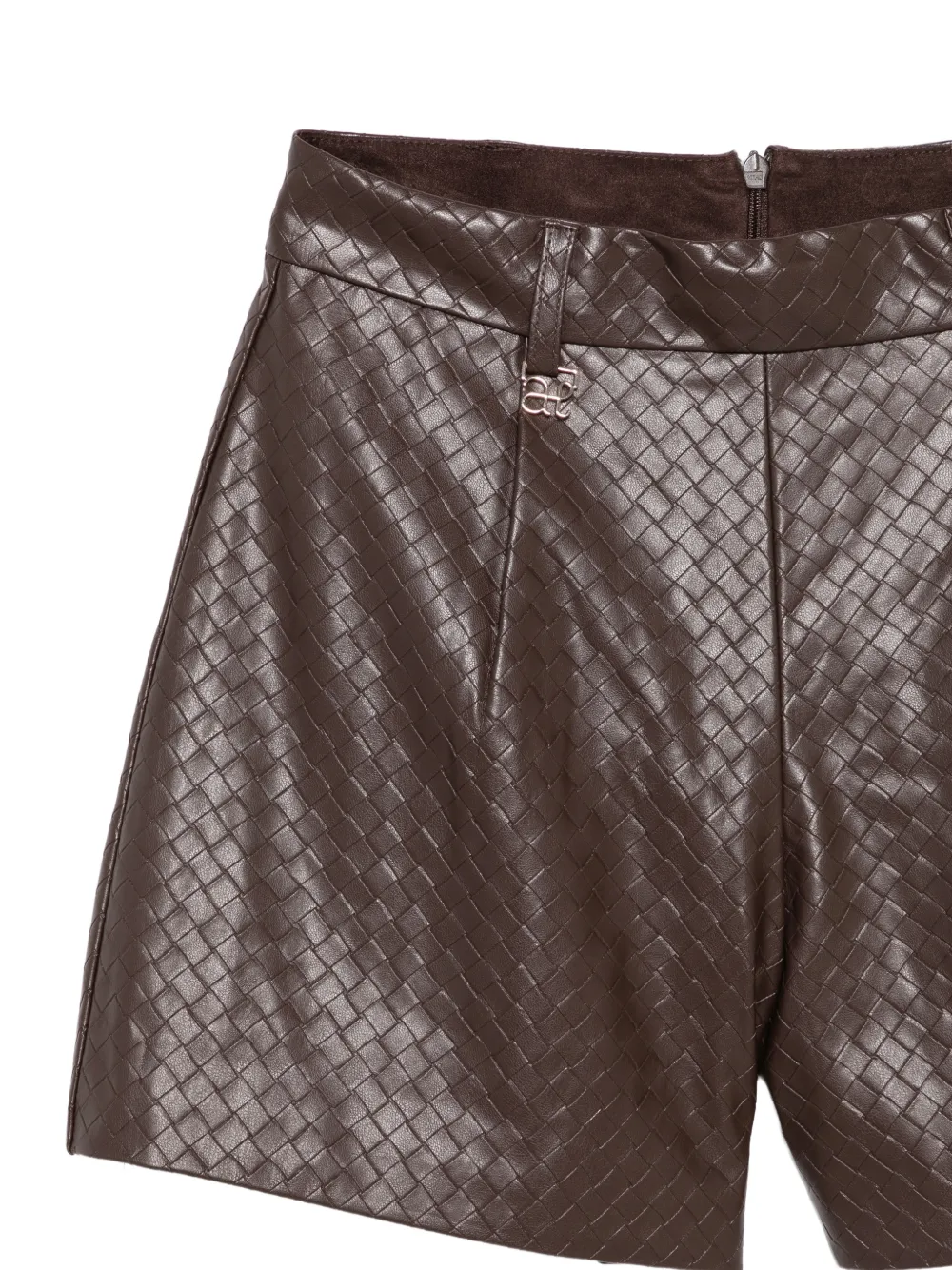 Abel & Lula Shorts met mandvlecht-effect Bruin