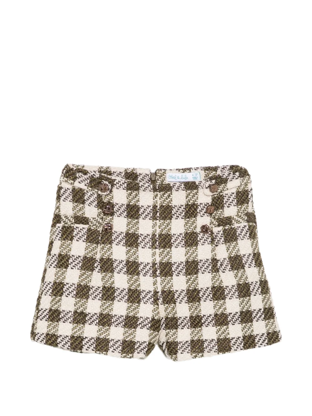 Abel & Lula check tweed shorts - Toni neutri