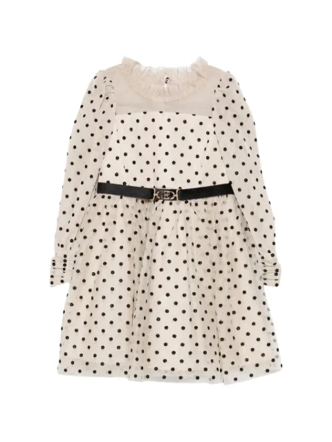 Abel & Lula polka dot belted dress