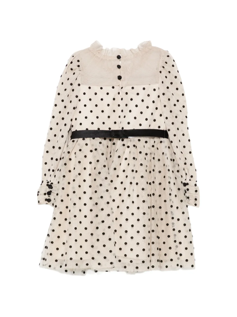 Abel & Lula Jurk met stippen en ceintuur Beige