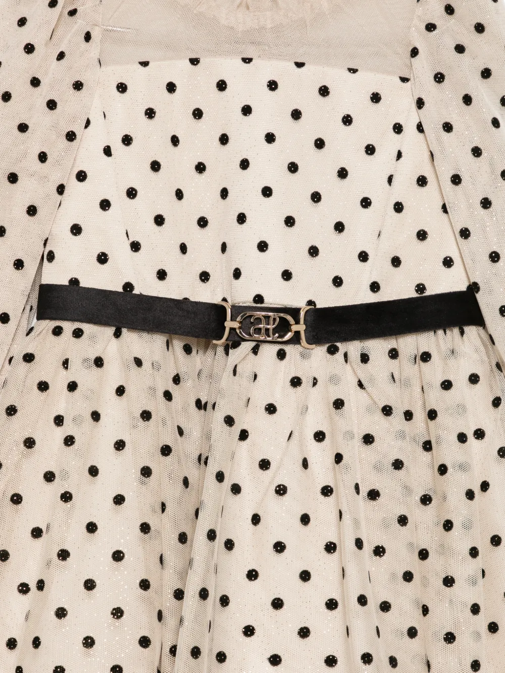 Abel & Lula Jurk met stippen en ceintuur Beige