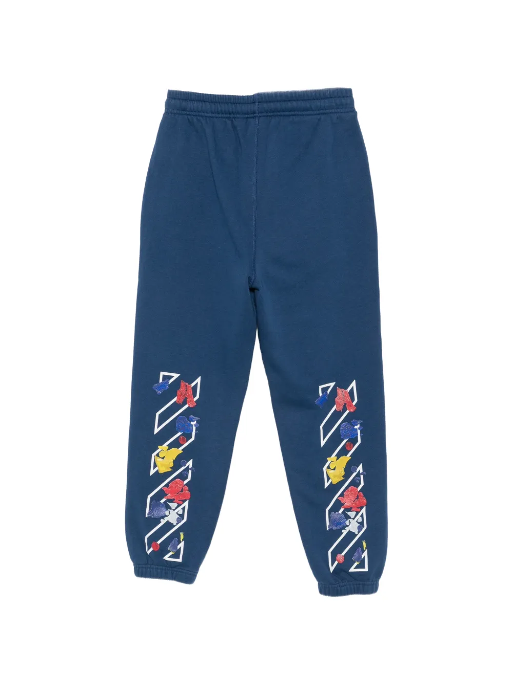Off-White Kids Trainingsbroek met logoprint Blauw