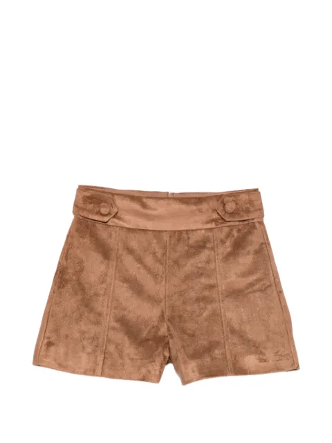 Abel & Lula button-tab faux-suede shorts
