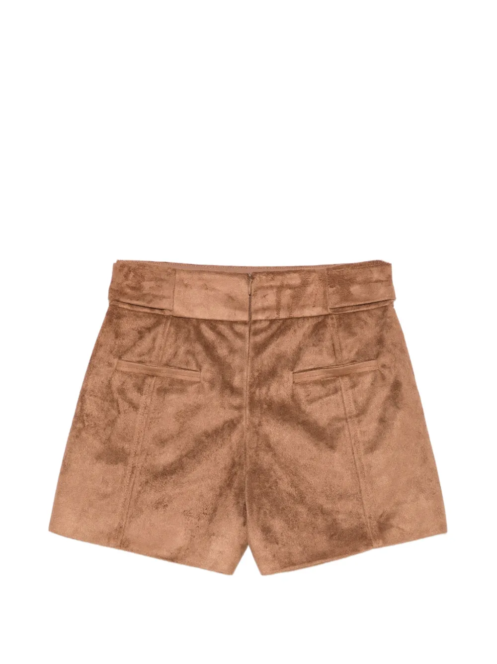 Abel & Lula Shorts van imitatiesuède met knoopsluiting Bruin