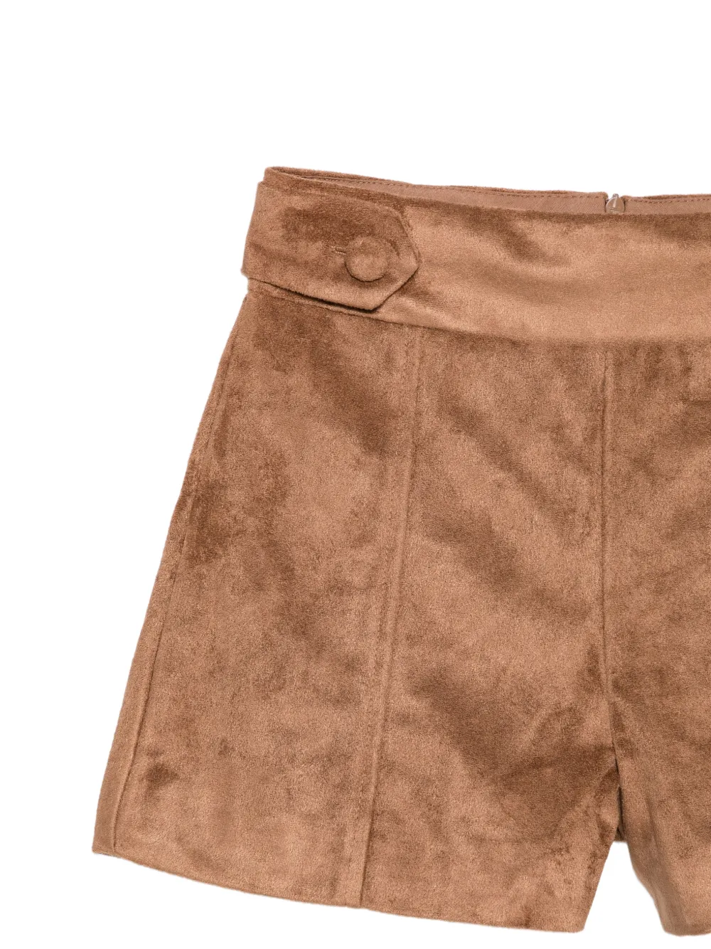 Abel & Lula Shorts van imitatiesuède met knoopsluiting Bruin