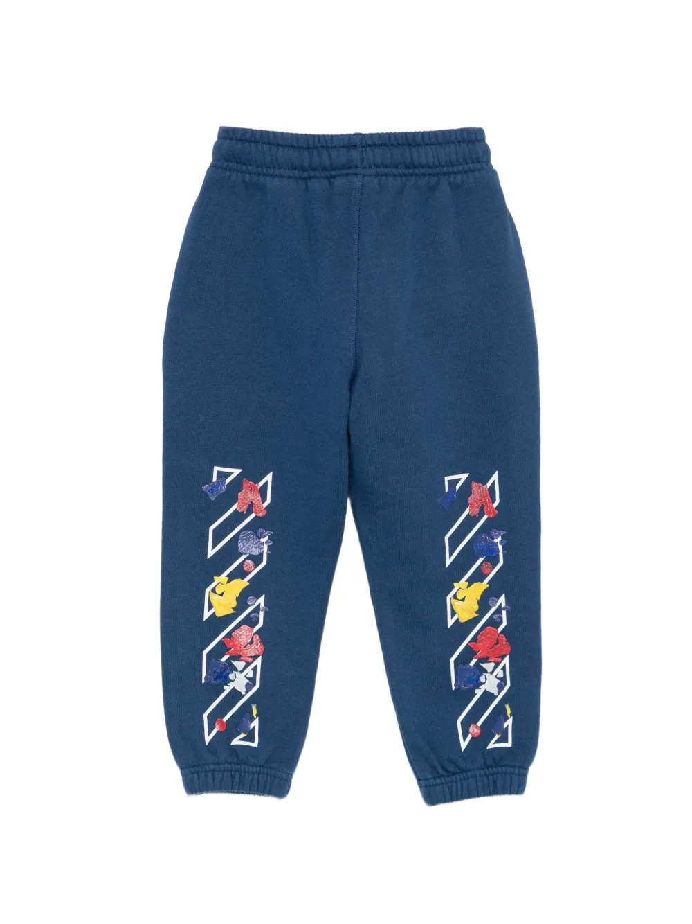 Off-White Kids Trainingsbroek met logoprint Blauw