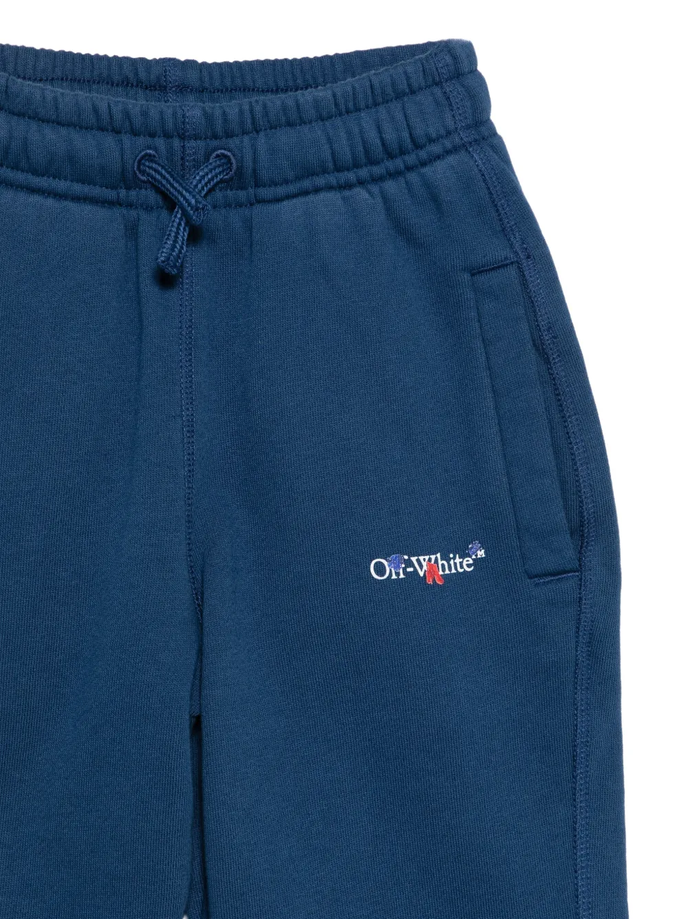 Off-White Kids Trainingsbroek met logoprint Blauw