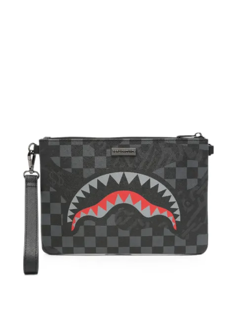 Sprayground Shark Mouth checkered shoulder bag