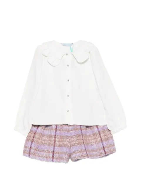 Abel & Lula checked ruffled shorts set