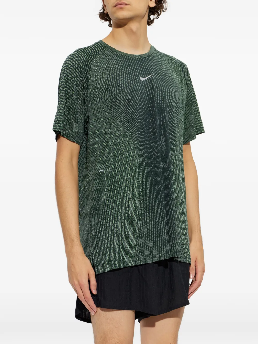 Nike AeroSwift logo-print T-shirt Groen