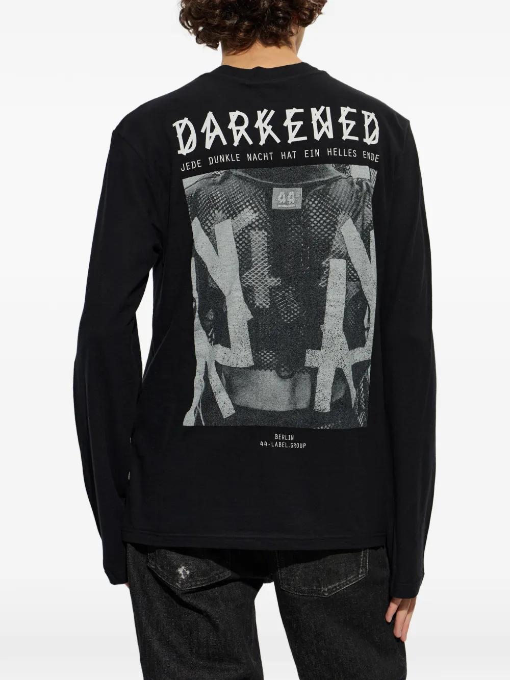 44 LABEL GROUP T-shirt met print Zwart