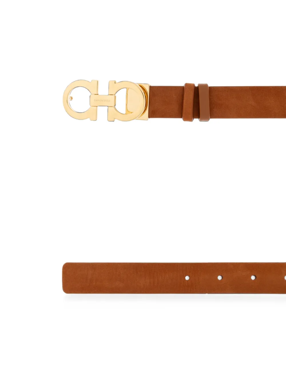 Ferragamo Verstelbare Gancini riem Bruin