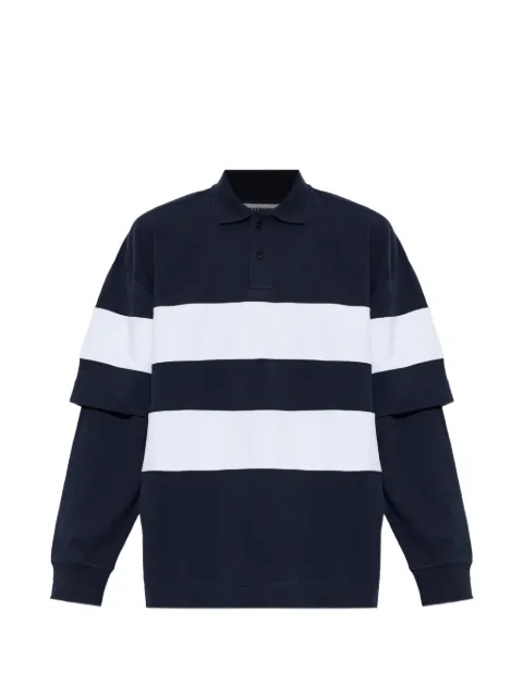 DARKPARK Zack striped layered-sleeve polo shirt