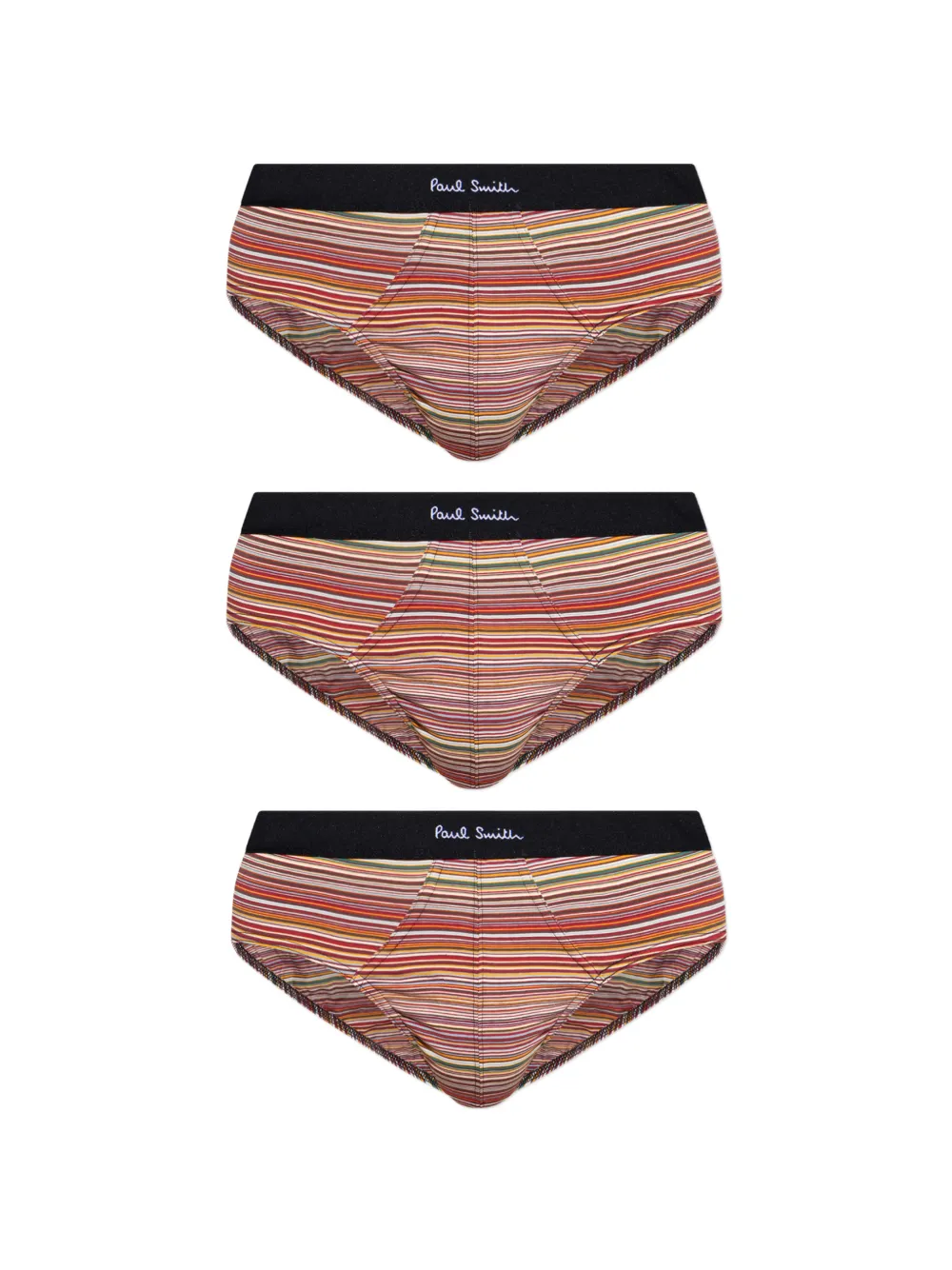 Paul Smith Artist Stripe Three-pack Briefs In Red