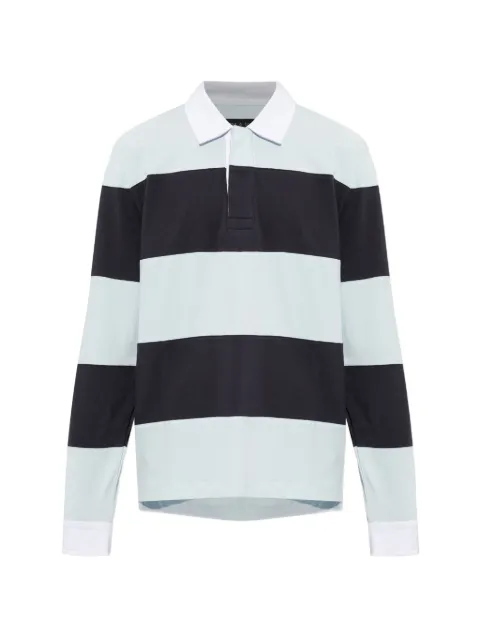 rag & bone striped long-sleeve polo shirt