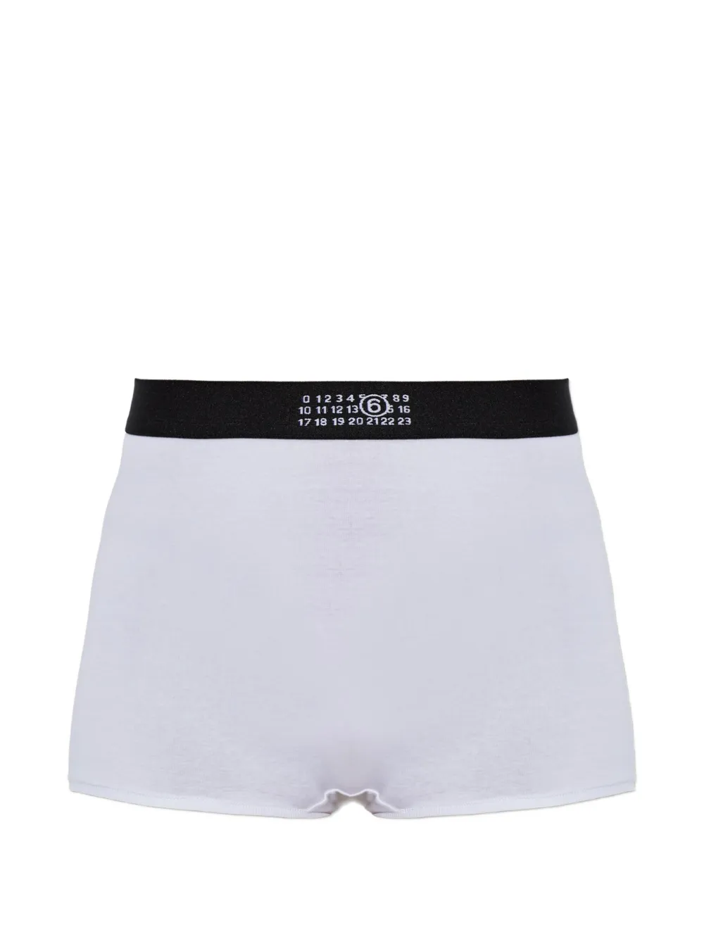 MM6 Maison Margiela logo-print boxer shorts - Bianco