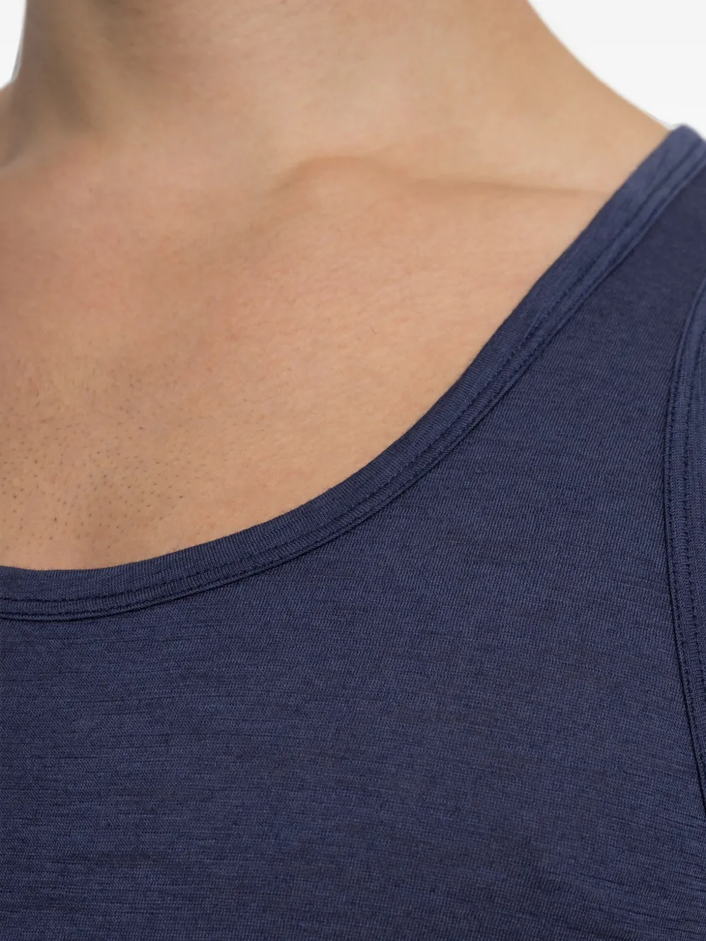 DSQUARED2 Wollen tanktop met diepe ronde hals Blauw