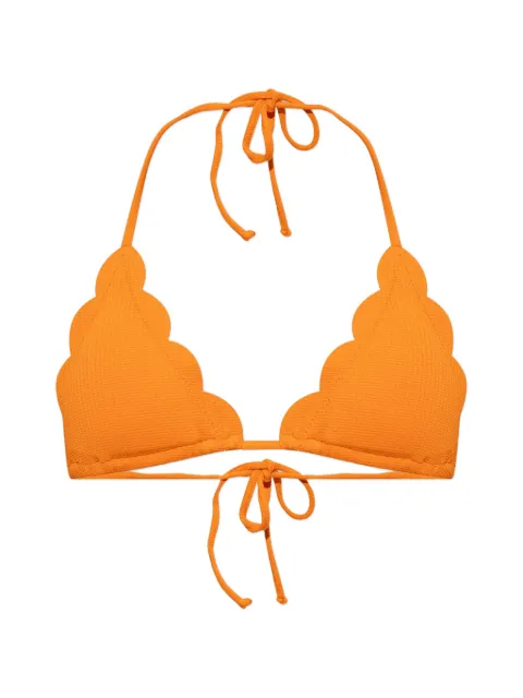 Marysia Broadway scalloped-edge bikini top