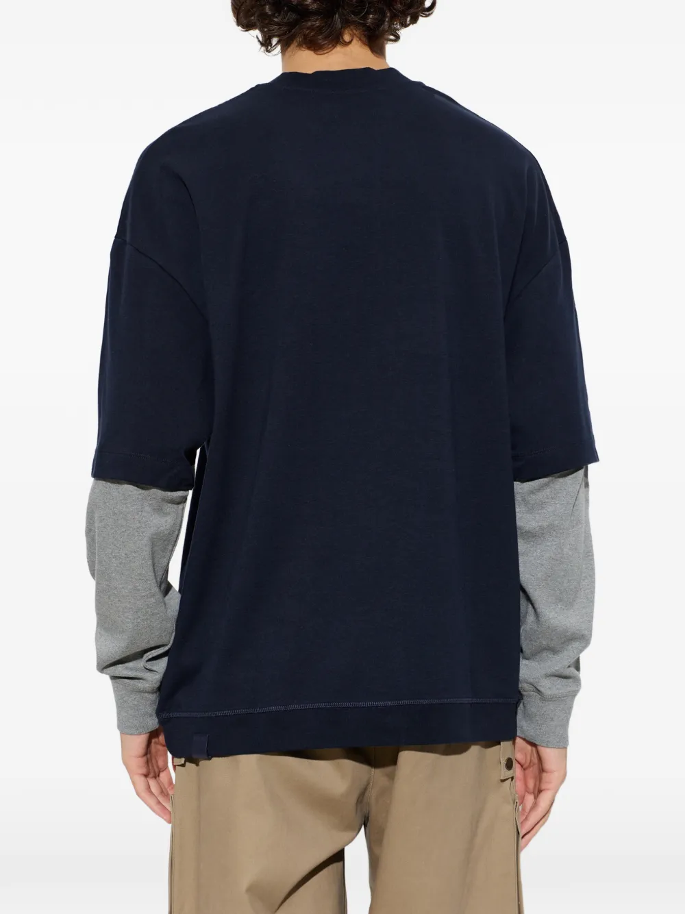 DARKPARK Troy T-shirt met gelaagde mouwen Blauw