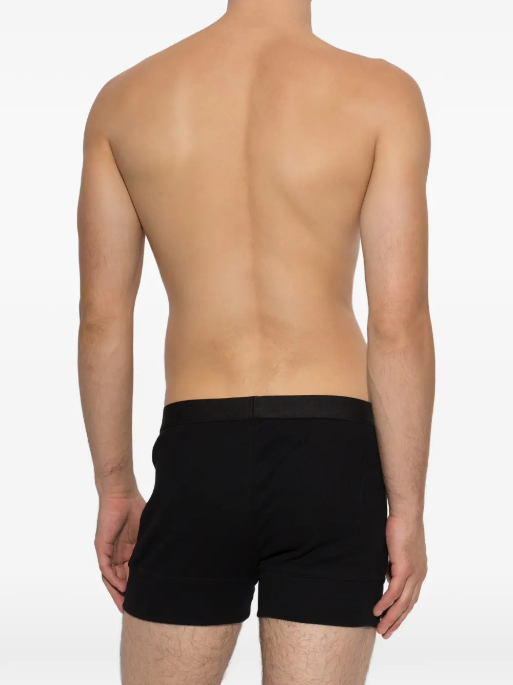 DSQUARED2 Geribbelde boxershorts met logo-print Zwart