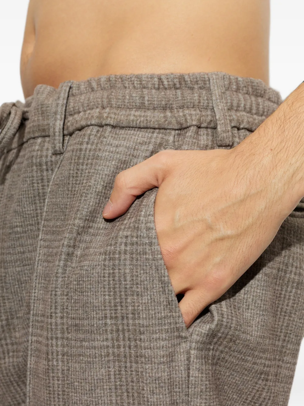 ETRO Geruite broek Bruin