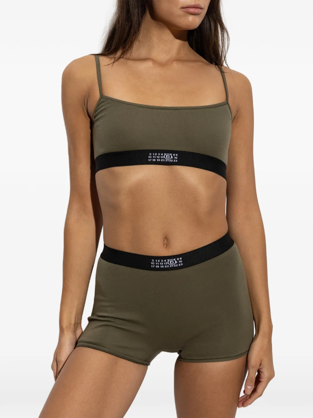 MM6 Maison Margiela Boxershorts met logoband Groen