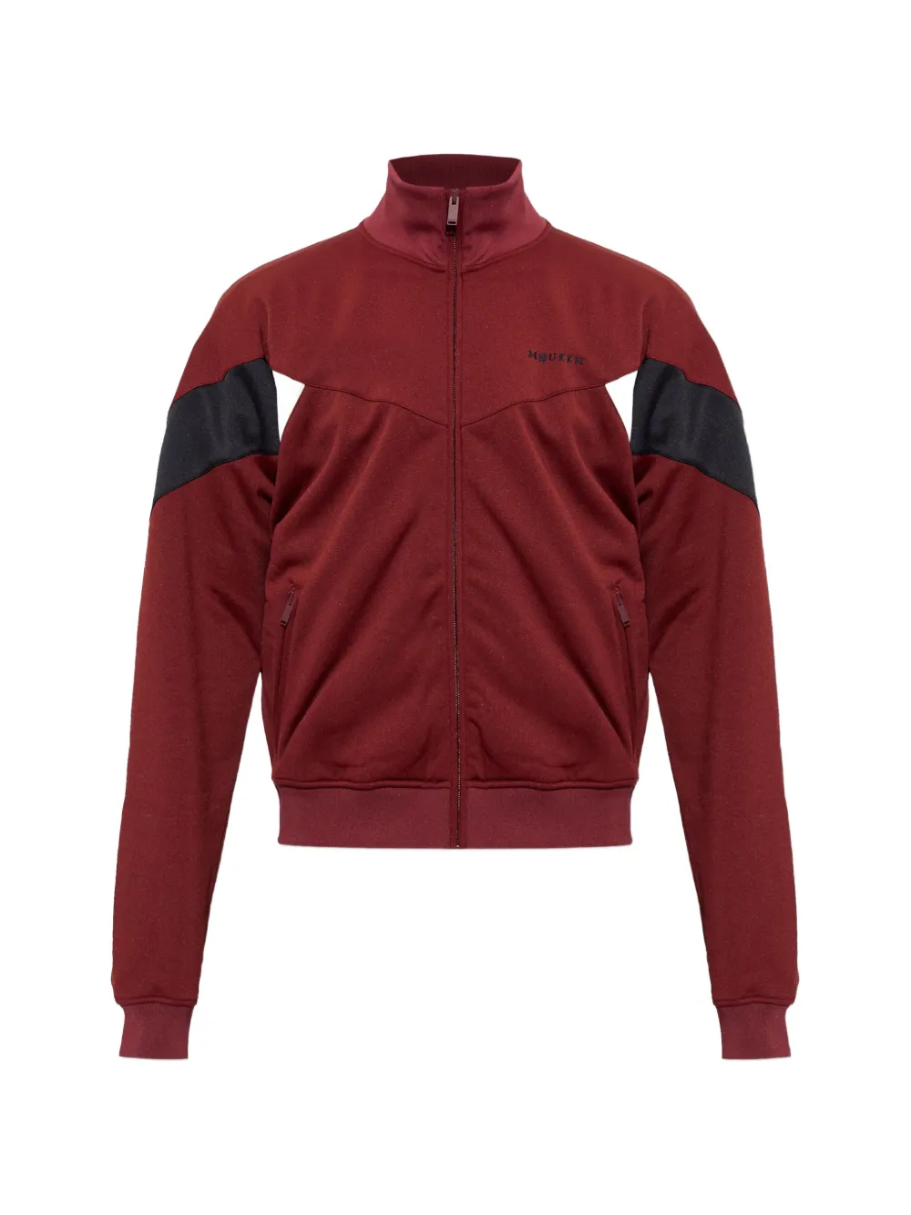 Alexander McQueen colour-block embroidered-logo sweatshirt