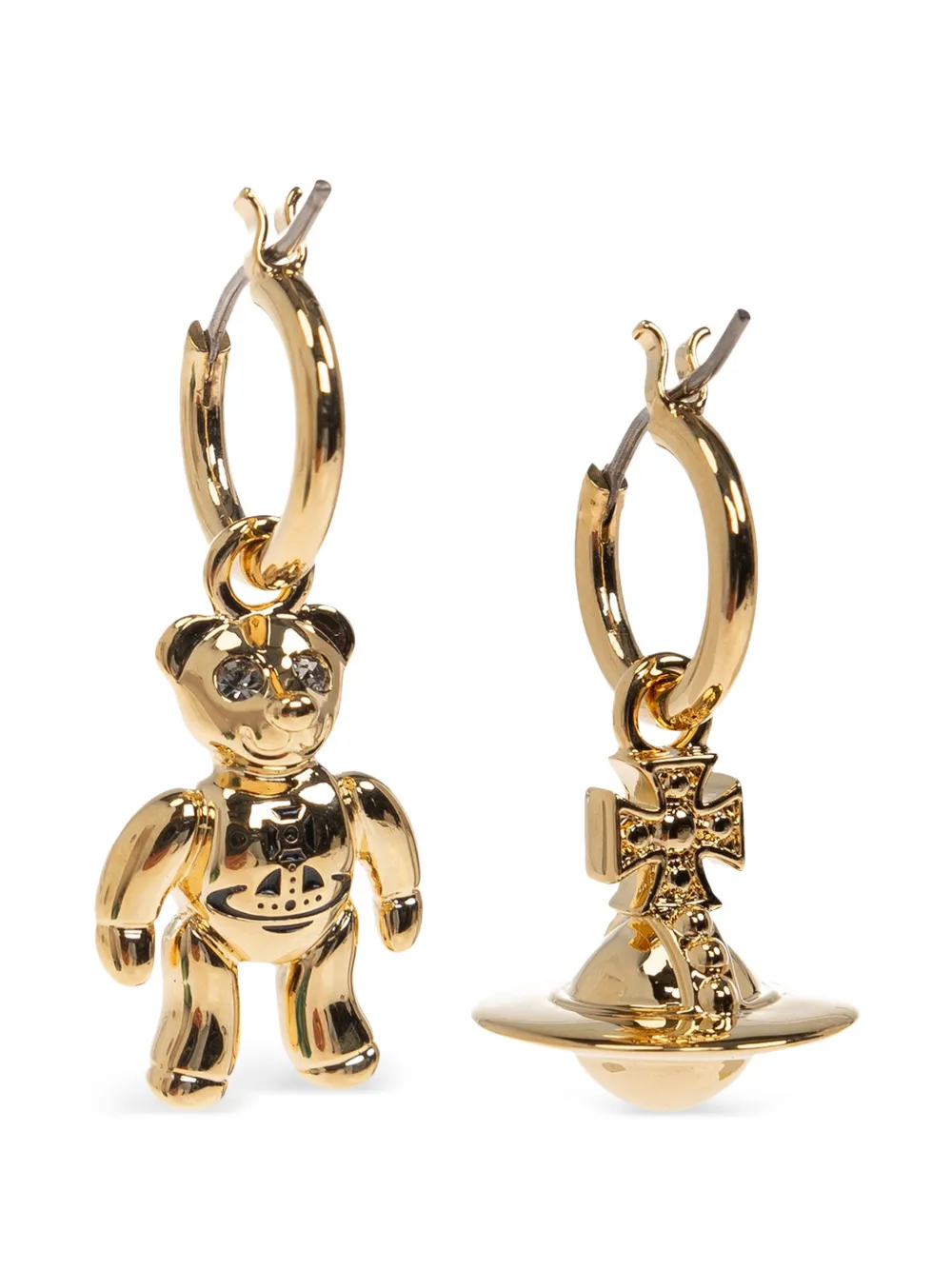 Vivienne Westwood Orecchini a cerchio piccoli Ruby - Oro