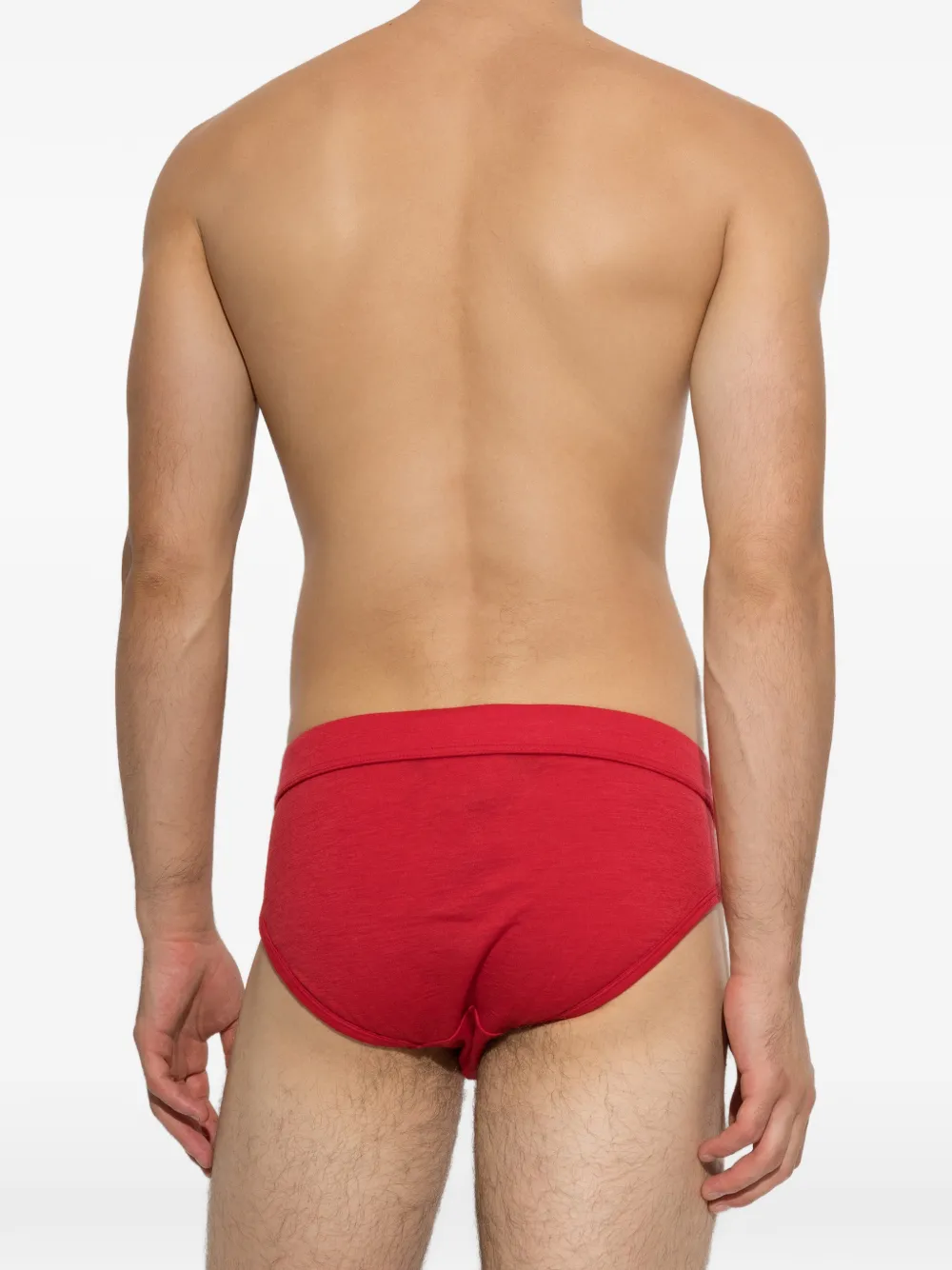DSQUARED2 Ski Pass wollen slip met logo-patch Rood