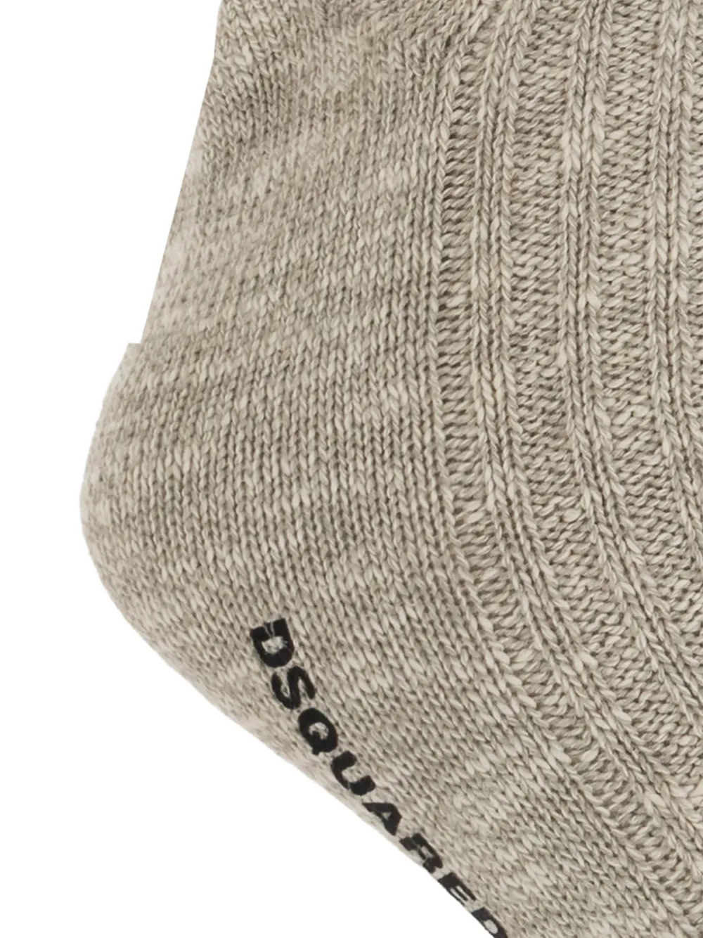 DSQUARED2 Military Chic ribgebreide sokken met knoopzak Grijs