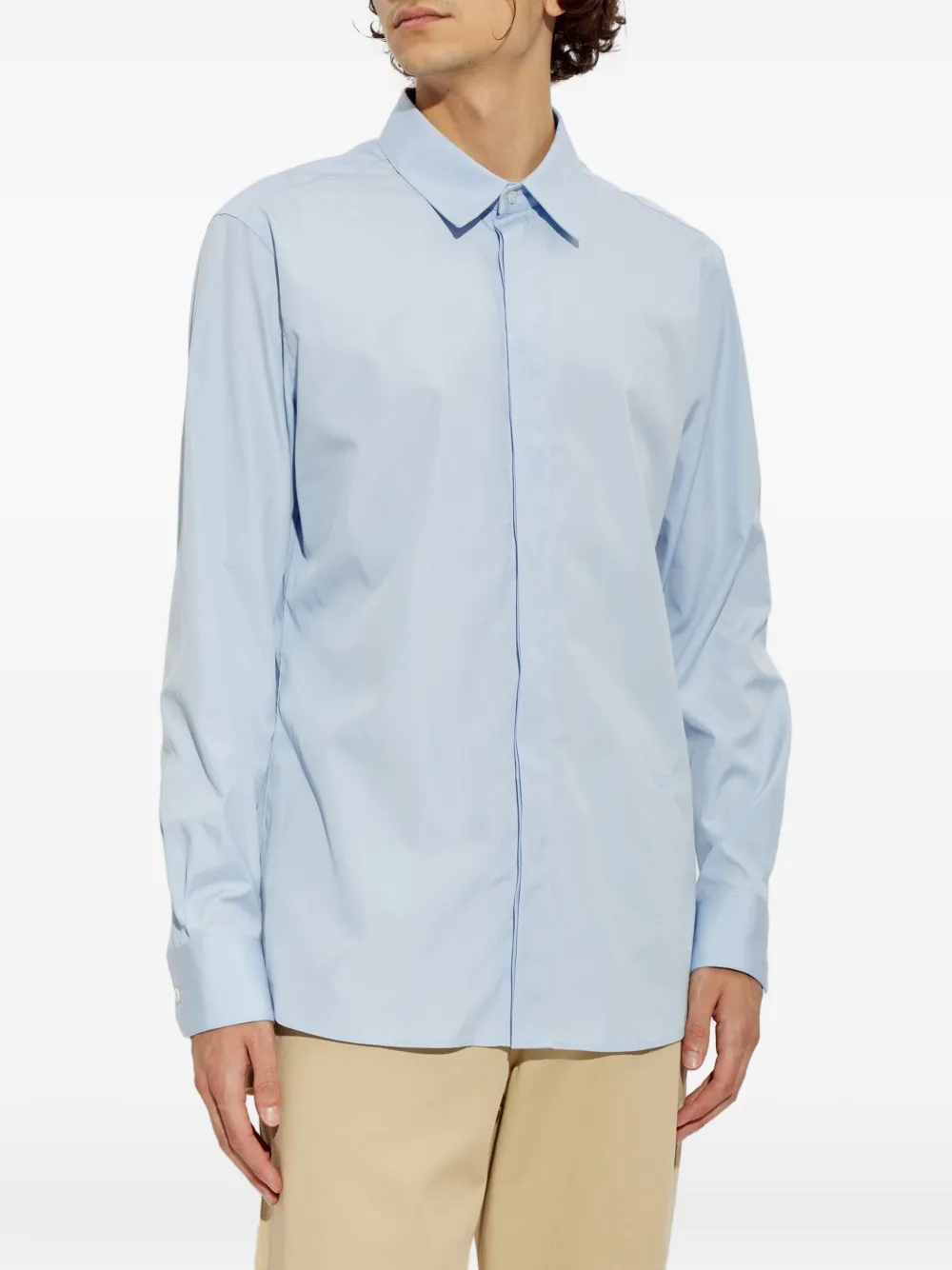 LOEWE Overhemd met geborduurd logo Blauw