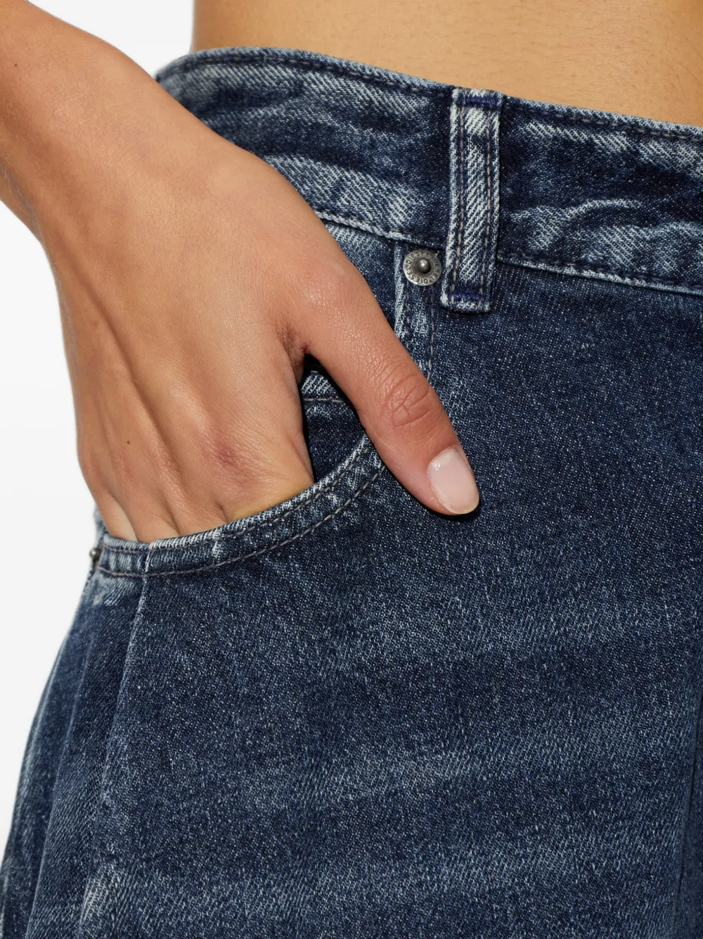 Diesel 1987 D-Khelz-S2 jeans met kabelbreisel-print Blauw