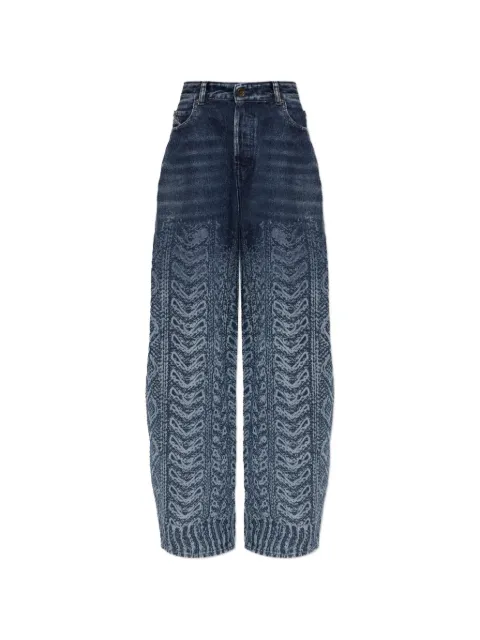 Diesel 1987 D-Khelz-S2 cable-knit print jeans