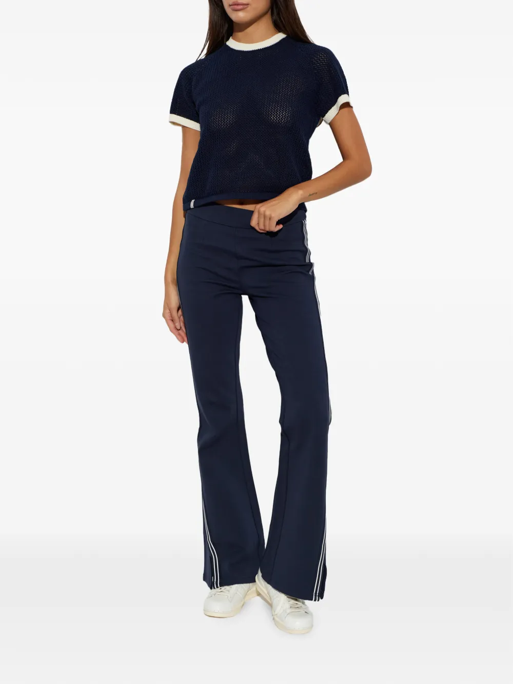 The Upside Joyela broek met zijstreep Blauw