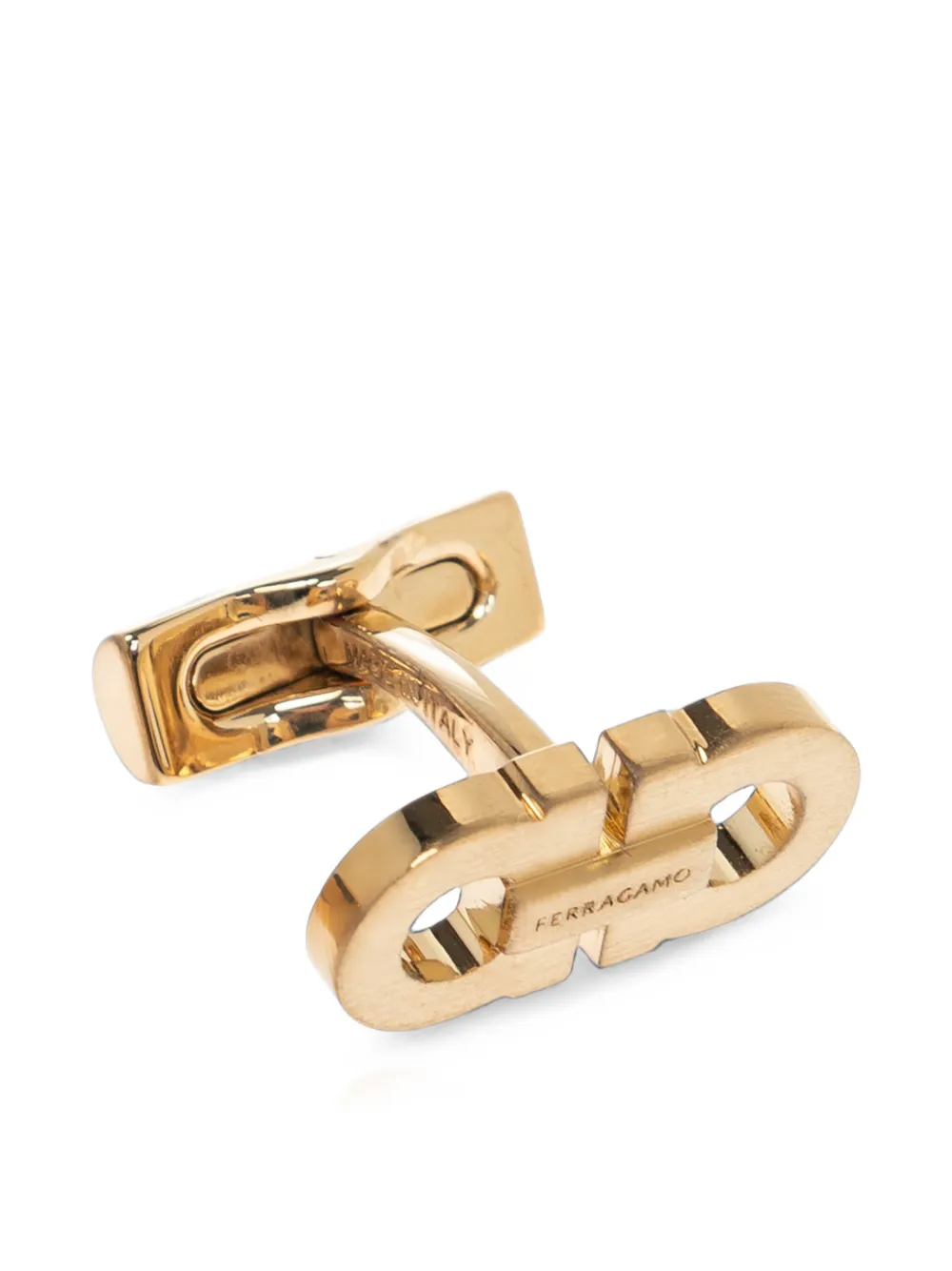 Ferragamo Double Gancini Cufflinks In Gold