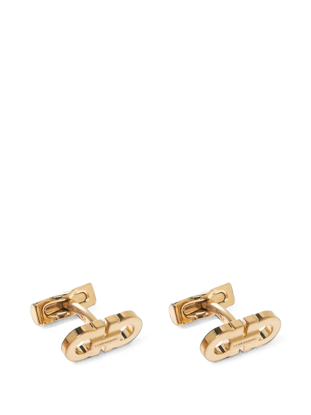 Ferragamo Double Gancini Cufflinks In Gold