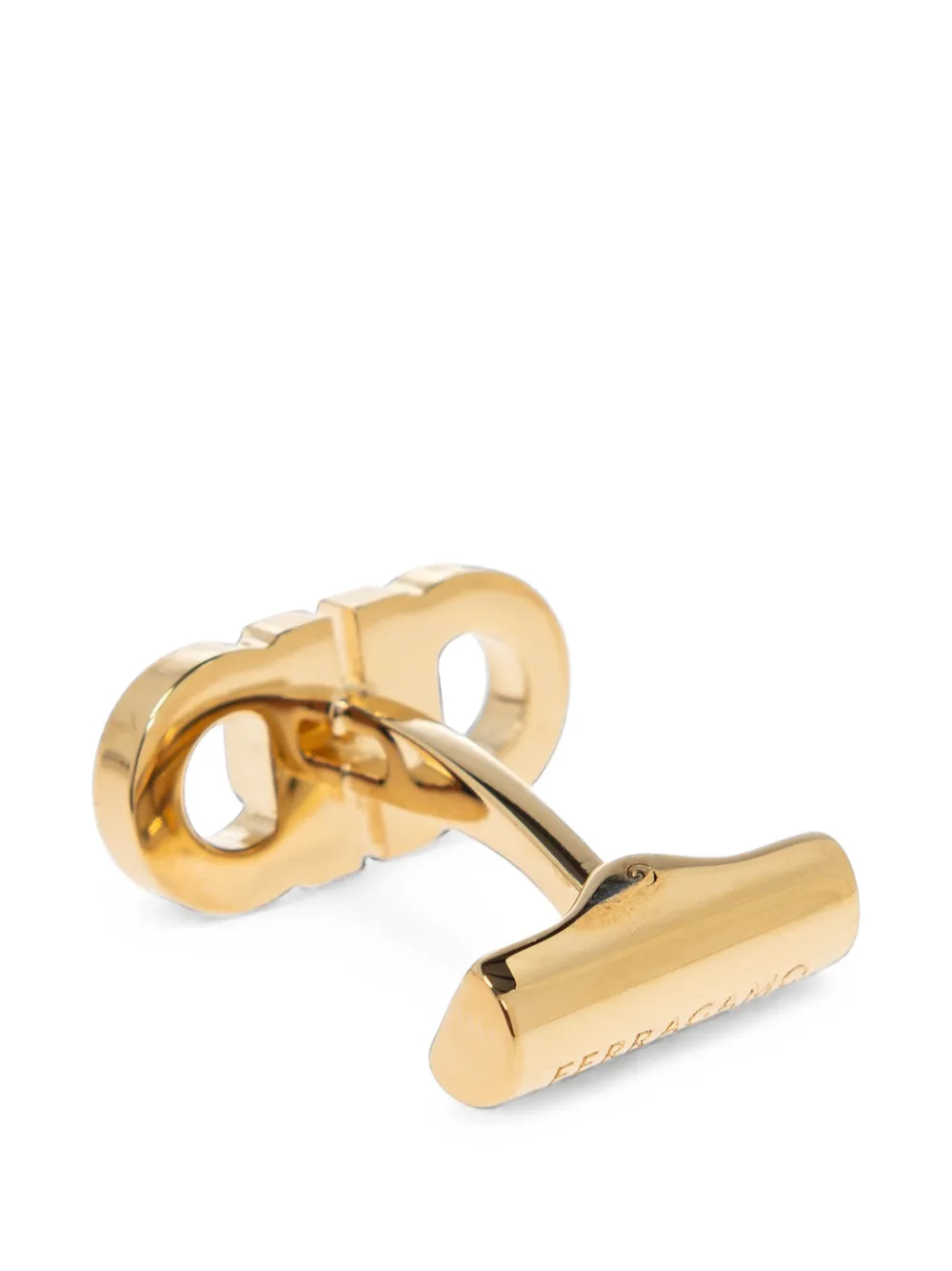 Ferragamo Double Gancini Cufflinks In Gold