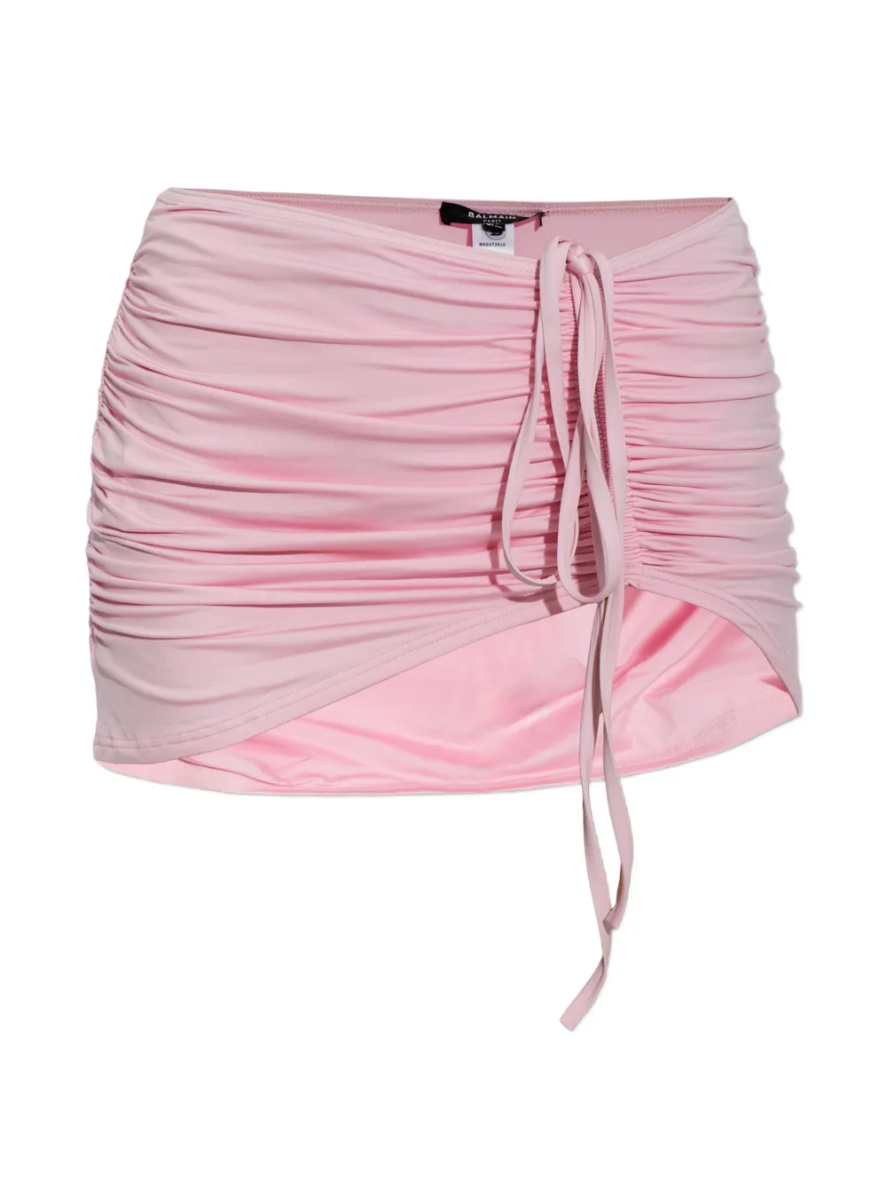Balmain ruched drawstring beach skirt Roze