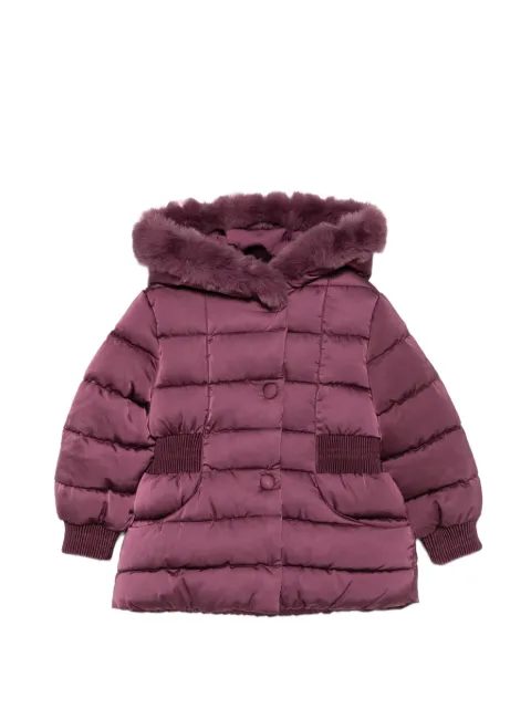 Abel & Lula faux-fur trim hooded coat