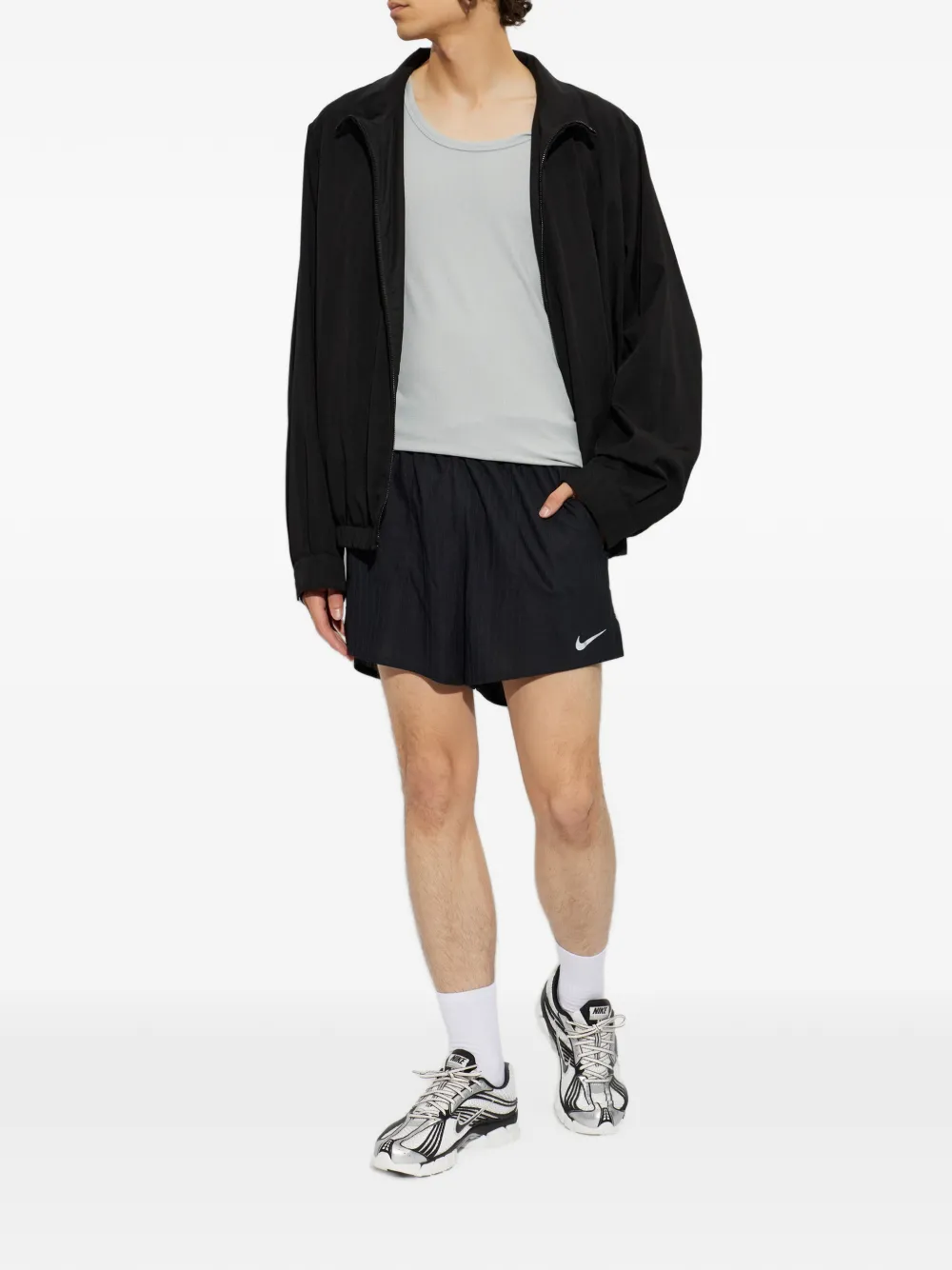 Nike NAC ribbed logo-patch vest Grijs