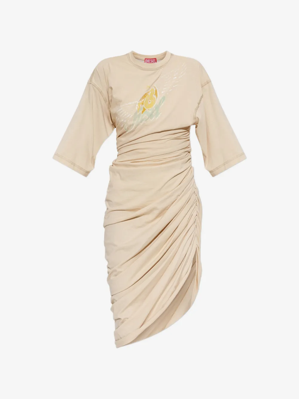 D-Virta ruched logo-print dress