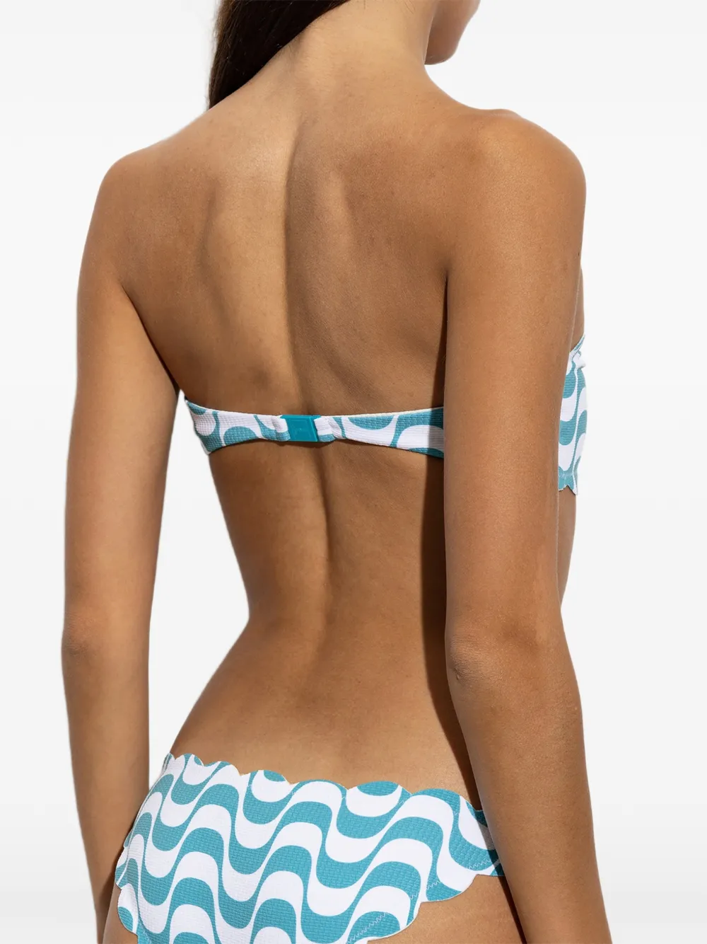 Marysia Antibes bikinitop met golvende print Blauw
