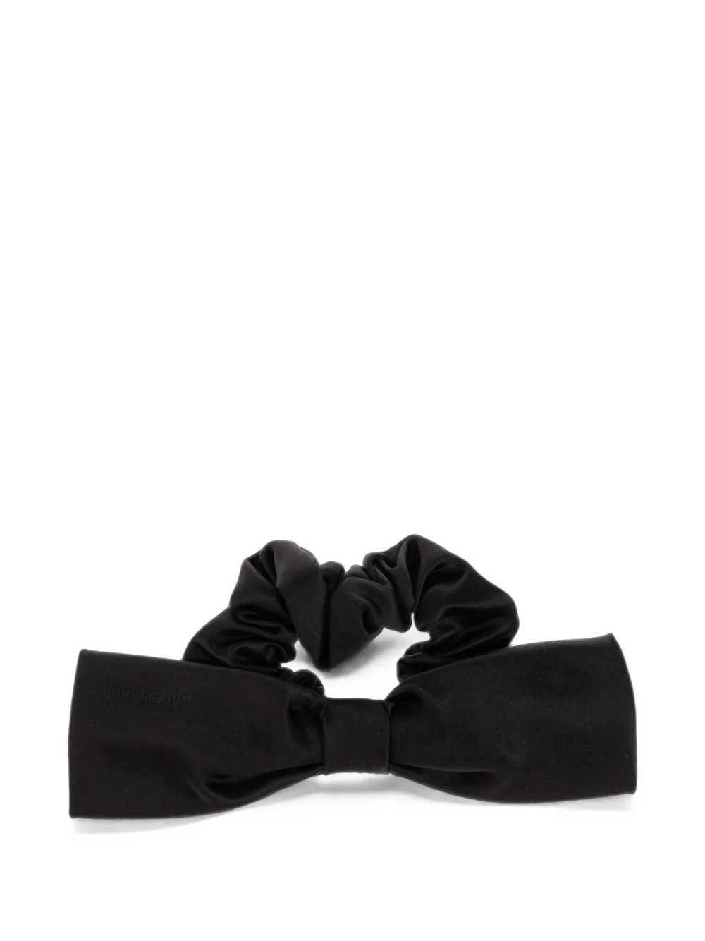 Balenciaga bow-detail ruched hair tie - Nero